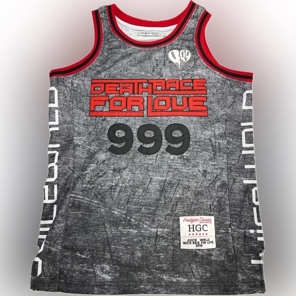 Headgear Classis Juice WRLD Death Race For Love Basketball Jersey Size L